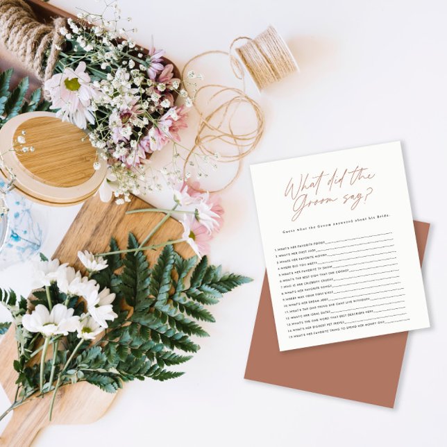 Brautparty terracotta, was der Bräutigam sagte (Von Creator hochgeladen)