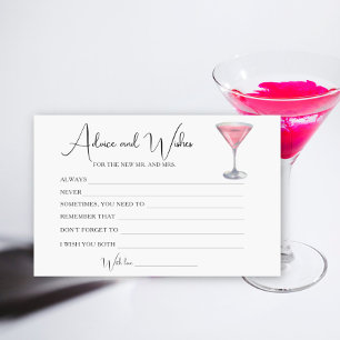 Brautparty-Tipps und -Wünsche für Cocktail Briefpapier