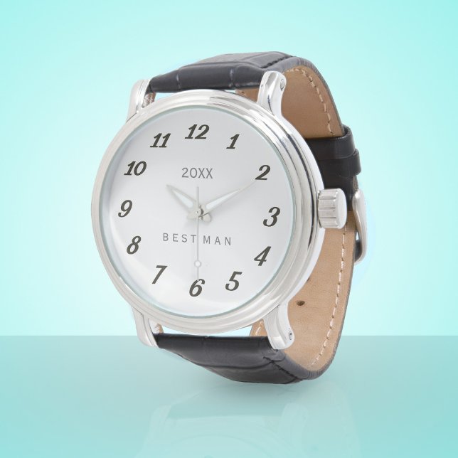 Brautparty Trauzeuge Trauzeugen Hochzeitswache Armbanduhr (You can add your wedding year to this Best Man Watch. Makes a lovely memento for a special day)