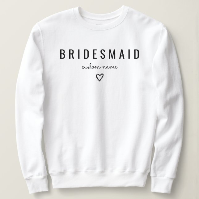 Brautparty-Trauzeugin für Bridesmaid Sweatshirt (Design vorne)