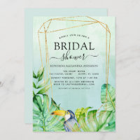 Brautparty Tropical Palm Wasserfarbe Geometrisch