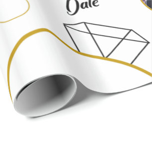 Brautparty/Verlobung Geschenksack mit Fotos Geschenkpapier