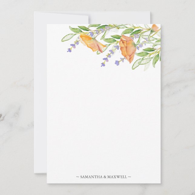 Brautparty Vielen Dank, Cards Boho Wildblumen Dankeskarte (Vorderseite)