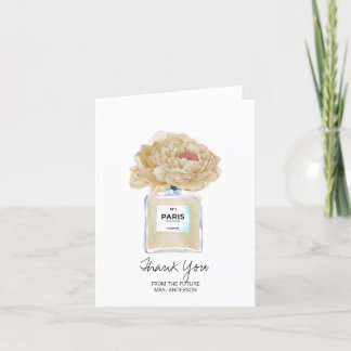 Brautparty Vielen Dank Champagne Peony Card Dankeskarte