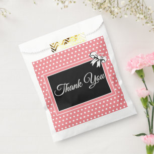 Brautparty Vielen Dank, dass Sie Pink White Polka Geschenktütchen