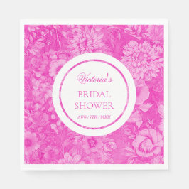 Brautparty Viktorianischer rosa Blume Serviette