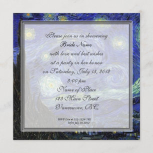 Brautparty, Vincent van Gogh, Starry Night Einladung