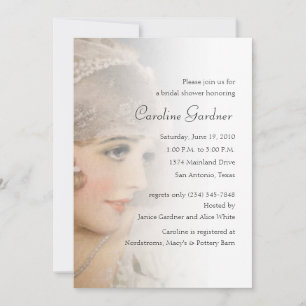 Brautparty Vintag Bride Einladung