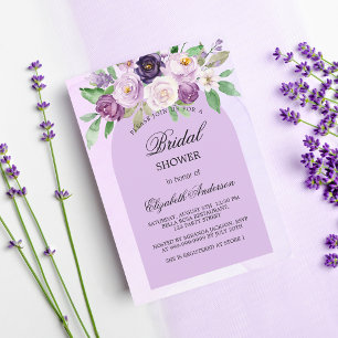 Brautparty violett violett einladung
