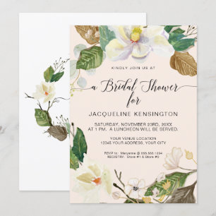 Brautparty von Boho Floral Water color Foliage Einladung