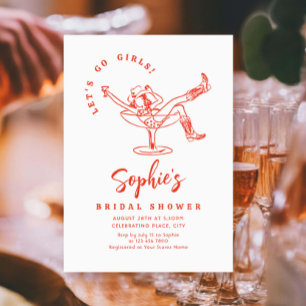 Brautparty von Funky Hand Drawn Scribble Einladung