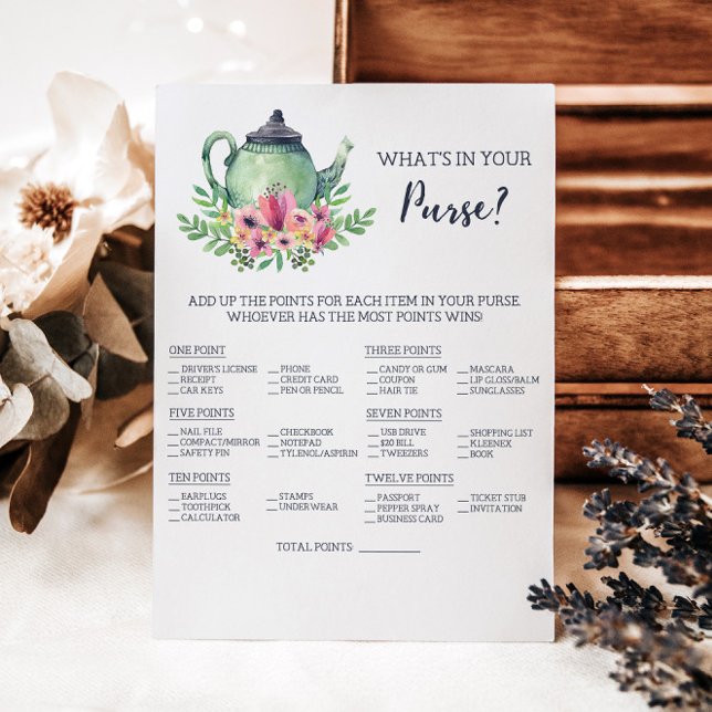 Brautparty Was ist in eurem Purse-Spiel? Einladung (Von Creator hochgeladen)