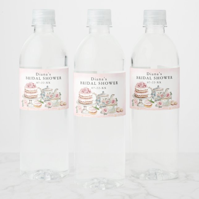 Brautparty Wasser Flasche Etikett - Tee-Party Them (Flaschen)