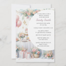 Brautparty Wasserfarbe Einladung