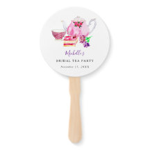 Brautparty Wasserfarbe Tee Party Lila Teezeremonie