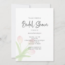 Brautparty Wasserfarbener Frühling Einladung