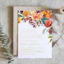 Brautparty: Watercolor Fall Floral Bouquet