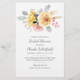 Brautparty Watercolor Floral Modern Script Briefpapier