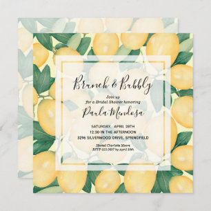Brautparty "Watercolor Lemons Greenery"
