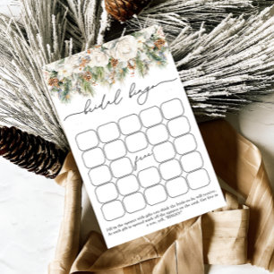 Brautparty "Watercolor Winter Floral" Bingo