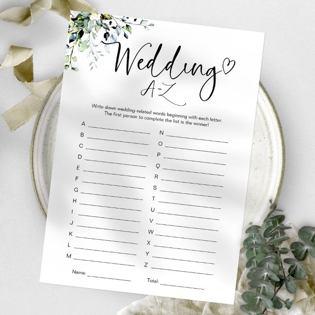 Brautparty Wedding A-Z Game Einladung (Von Creator hochgeladen)