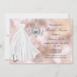 Brautparty Wedding Dress Beige Marmor Weiß Einladung