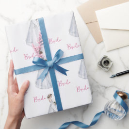 Brautparty Wedding Dress Geschenkpapier
