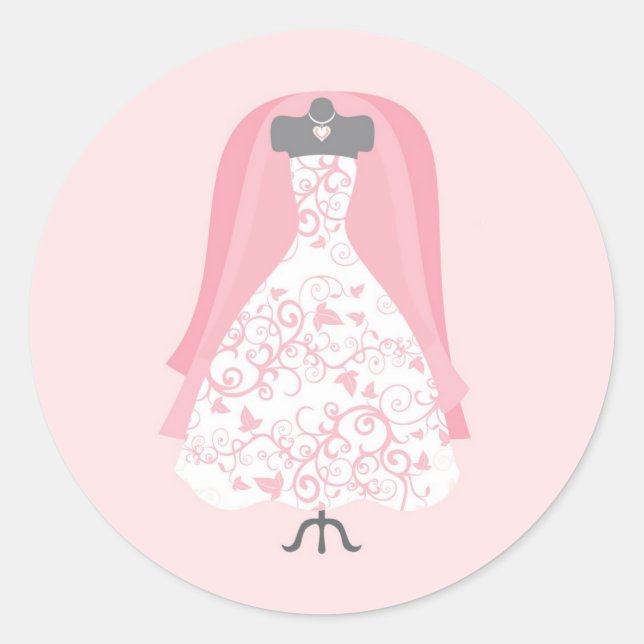 Brautparty Wedding Dress Stickers (Vorderseite)