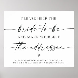 Brautparty Wedding Envelope-Adresse Poster