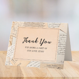 Brautparty Wedding Liebe Vintages Buch Dankeskarte