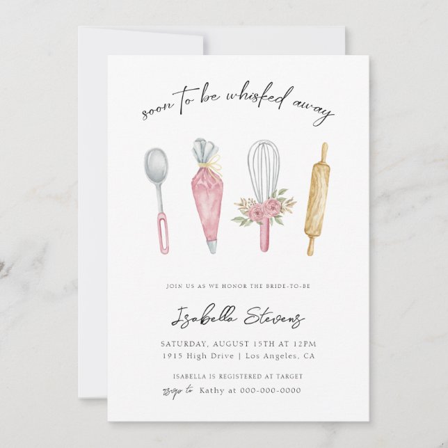 Brautparty weggeblasen einladung (Vorderseite)