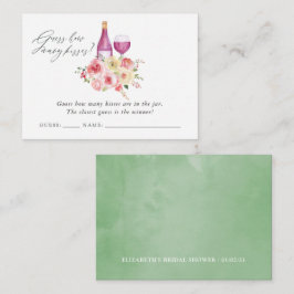 Brautparty Weinlecker Spiel Begleitkarte