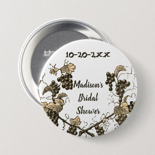 Brautparty Weintrauben Hochzeiten Button