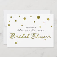 BRAUTPARTY White Gold Glitzer Modern Card