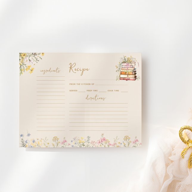 Brautparty Wildblume buchen Rezept Karte (Von Creator hochgeladen)