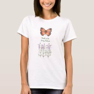 Brautparty Wildblume Orange Butterfly Grüne T-Shirt