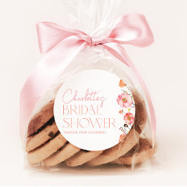 Brautparty Wildblume Poppies Gefallen Runder Aufkleber