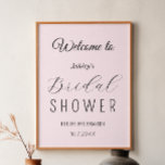 Brautparty Willkommen Rosa Poster<br><div class="desc">Blush Pink Brautparty Begrüßung Plakatbanner signieren. Mehr Produkte mit diesem Design sind in der folgenden Kollektion zu finden.</div>