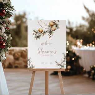 Brautparty Willkommensunterschrift Holly & Ornam Poster