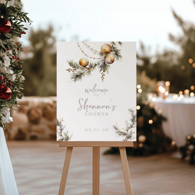 Brautparty Willkommensunterschrift | Holly & Ornam Poster (Von Creator hochgeladen)