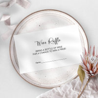 Brautparty Wine Raffle Game Enclosure Card