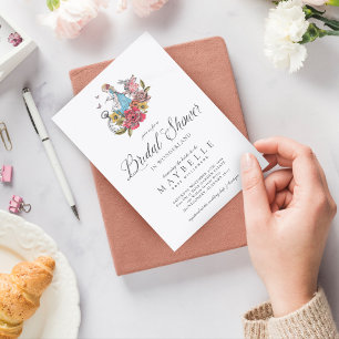 Brautparty Wonderland Vintag Alice Wonderland Einladung