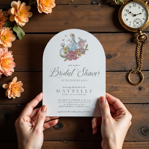 Brautparty Wonderland Vintag Alice Wonderland Einladung