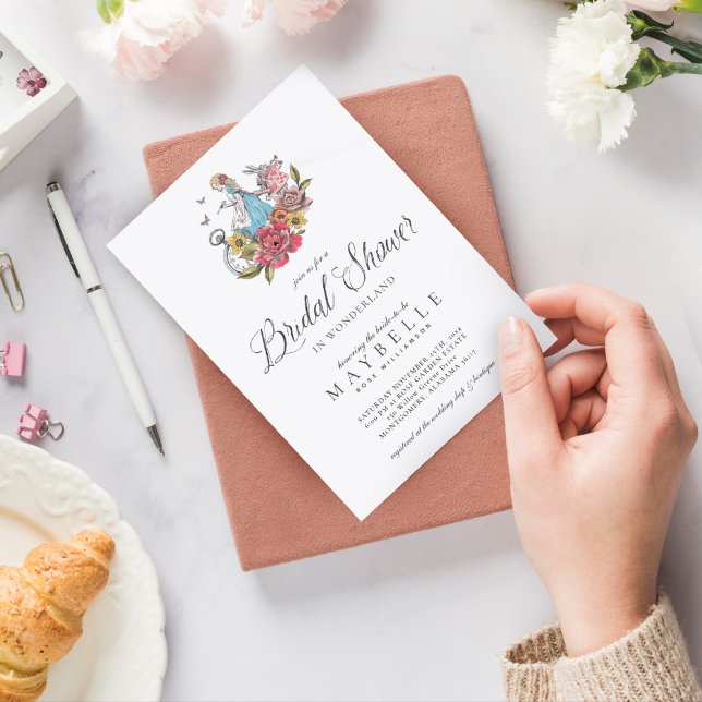 Brautparty Wonderland Vintag Alice Wonderland Einladung (Von Creator hochgeladen)