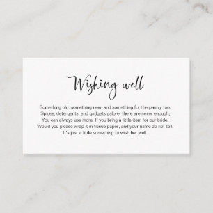 Brautparty-Wunschbrunnen-Einlage Begleitkarte