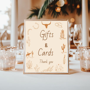 Brautparty-Zeichen für Western und Karten Poster