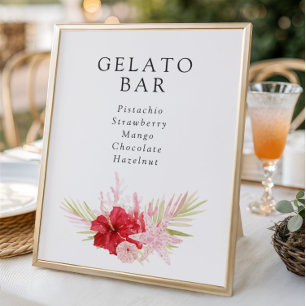 Brautparty zum Herunterladen der Muschel in Rosa Poster