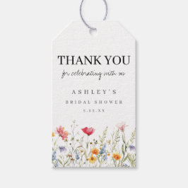 Brautparty zur Wildblume von Wasserfarben Geschenkanhänger