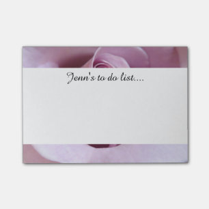 Brautphoto mit violetter Rose Post-it Klebezettel