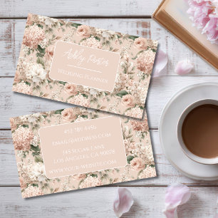 Brautpink Florale Hochzeitsplanerin Visitenkarte